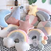 Wholesale Plush Pillow Ins New Cute Star Net Red Rainbow Cushion Plush Toy Girls Creative Gift