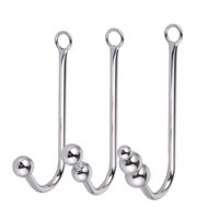 Wholesale Stainless Steel Anal Hook Prostate Massage Gay Butt Plug with Ball Anal Plug Dilator Sex Toys for Men and Women