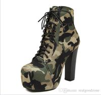 Wholesale 2018 Camouflage Knee High Female Kanyes Boots Long Canvas Bota Feminina Extra cm Bottom High Heels Platform Shoes Women Win YEEZIES BOOST