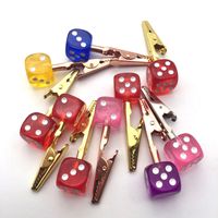 Wholesale Luxury Colorful Portable Dice Shape Cool Smoking Clamp Clip Tobacco Preroll Cigarette Holder Bracket Stand Handpipe Support Clamp Hot Sale