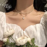 Wholesale Pendant Necklaces KISSWIFE Vintage Muti Layered Necklace For Women Pearl Coin Statement Wide Chain Collar Jewelry Jewelry1