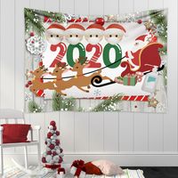 Wholesale 75 cm cm cm Chirstmas Blanket Wall Tapestry Quarantine Family of Survivors Cartoon Santa Claus Ornament Decoration E101302