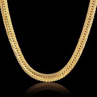 Wholesale whole saleVintage Long Gold Chain For Men Hip Hop Chain Necklace MM Gold Color Thick Curb Necklaces Men s Jewelry Colar Collier1