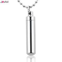 Wholesale Pendant Necklaces JOVIVI pc Stainless Steel Small Ash Holder Cylinder Cremation Keepsake Urn Memorial Lover Necklace Jewelry