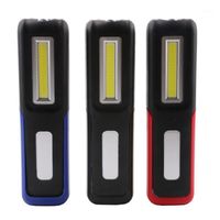 Wholesale USB Rechargeable COB LED Torch Work Light Stand Lanterna Magnetic Hook Built in Battery Flashlights for Camping Tent1