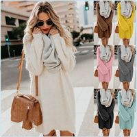 Wholesale New autumn and winter sweaters pregnant female long sleeved thick knit girl tight maternity dress