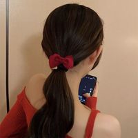 Wholesale Hair Accessories Female Velvet Ties Headwear Women Ring Ponytail Holder Korean Style Rope Bow Scrunchies