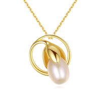 Wholesale Czcity Gold Plated Chain Fresh Water Lady Designer Famous Brand Jewelry Woman Jewellery Pearl Pendant Necklace