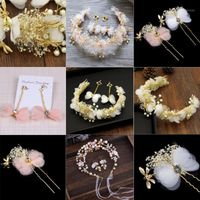 Wholesale Hair Accessories Wedding Crystal Peals Combs Bridal Clips Jewelry Handmade Women Head Ornaments Headpieces For Bride1