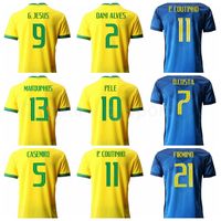 Wholesale 20 PELE Soccer Jersey KAKA OSCAR AUGUSTO DAVID LUIZ MARCELO PAULINHO COUTINHO DANI ALVES Football Shirt Kits B X