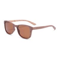 Wholesale Natural Laminated wood glass polarized ebony wooden sunglass black eyewear