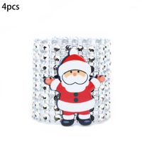 Wholesale Christmas Decorations Napkin Rings Crystal Holiday Ring For Festivals Dinner Parties Weddings Receptions Silver Silver1