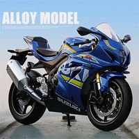 Wholesale Diecast Model Cars NEW SUZUKI GSX R1000 Racing Motorcycles Model Diecast Simulation Alloy Metal Motorcycle Model Collection Childrens To