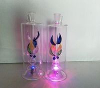 Wholesale New style glass pot technology water pipe with LED flash