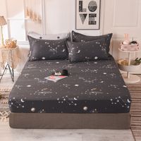 Wholesale New On Product Cotton Printing bed mattress set with four corners and elastic band sheets pillowcases need order