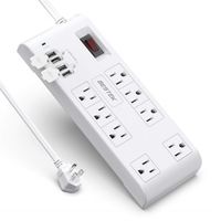 Wholesale US Stock BESTEK Outlet Plug Surge Protector Power Strip with USB Ports V A Foot Heavy Duty Extension Cord a30
