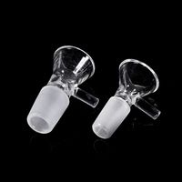 Wholesale High Quality Glass Bowls Hookahs Thick Round Filter Bowl With Handle mm mm Male Clear Color For Oil Rig Water Bong Smoking Tools In Stock