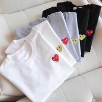 Wholesale Star s Same Love Cotton T shirt Embroidered Little Red Heart Chaochuanjiu Play Short Sleeve Men s and Women s Parents Children s