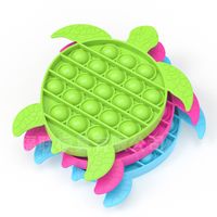 Wholesale DHL The Second Generation Of Rodent Control Pioneer Turtle Desktop Puzzle Toy Set Silicone Decompression Push Bubble Game Board G20502