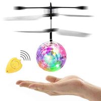 Wholesale Toy for kids Light up toys Remote Control Flying Colorful Ball Hand Control Flying Ball Intelligent suspension Y220105