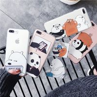 Wholesale Cute Panda Phone Case For iPhone S S Plus X XS Max XR SE Polar bear Cover Soft TPU For Capa iPhone Pro Case