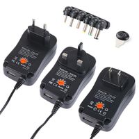 Wholesale 3 V W A AC DC Power Supply Adapter Universal Charger with Plugs Adjustable Voltage Regulated Powers Adapter new