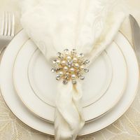 Wholesale Snowflakes shape Napkin Rings Napkin Holders For Dinners Party Hotel Wedding Table Decoration Supplies Napkin Buckle T1I3451