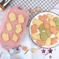 Wholesale 3D Biscuits Cookies Desserts Mould Christmas Theme Plastic Press Type Baking Molds Diy Mold Kitchen Accessories Hot Sale rl F2