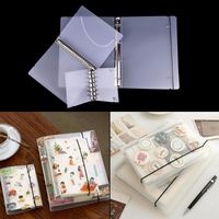 Wholesale Notepads Holes Plastic Clip File Folder Transparent Color Notebook Journal Loose Leaf Ring Binder Diary Planner Cover A5 A6 A7