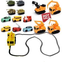 Wholesale Original Inductive Car Diecast Vehicle Magic Pen Toy Tank Truck Excavator Construt Follow Any Line You Draw Xmas Gifts for Kid Y200109