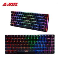 Wholesale Ajazz AK33 Keys Wired Mechanical Gaming Keyboard RGB Blue Switch for PC Games with Ergonomic Cool LED Backlit NEW1