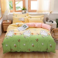 Wholesale Bed Linen Cotton Bed Cover Bedspreads Duvet Cover Set Cute Sheet Set Christmas Bedding New Year s King Size Comforter1