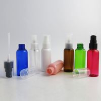 Wholesale 50 X ML Clear Amber Green Pink Red PET Plastic Lotion Pump Bottle cc Cream Containers White Shampoo