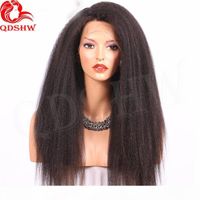 Wholesale Human Hair Lace Front Wigs Kinky Straight Virgin Brazilian U Part Wigs Glueless Frontal Full Lace Wigs Pre Plucked With Baby Hair