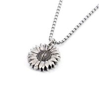 Wholesale OEM Necklace Gifts Sunflower Hiphop Colliers Stainls Steel Jewelry Collane Colar Pendants Necklac