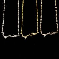 Wholesale Hot Delling Women Arabic Letter Love Faux Quartz CZ Clavicle Chain Necklace Crytal Penndant Jewelry New