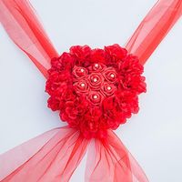 Wholesale Party Decoration Heart Shape Romantic Lightweight Home Centerpiece Artificial Silk Wreath Wedding Car Flower Fake Rose1