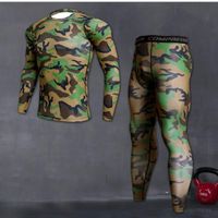 Wholesale 2020 Set Men s Tracksuit Gym Fitness Compression Sports Suit Clothes Running Jogging Sport Wear Exercise Workout Tights