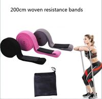 Wholesale Long yoga resistance bands knitted elastic rubber latex bodybuilding exercise supplier equipment piece set chest expander power training