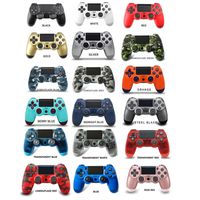 Wholesale Wireless Bluetooth Gamepad Joystick Game console accessory Touch Function Shock handle Speakers Headphone Jack For PS4 PC controller