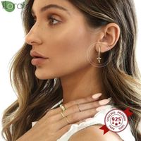 Wholesale 925 Sterling Silver Cross Earrings CZ Crystal Hoop Earrings For Women Prevent Allergy Girls Gift Fashion Jewelry1