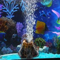 Wholesale Decorations Aquarium Volcano Shape Air Bubble Stone Oxygen Pump Fish Tank Ornament Aquatic Supplies Pet Decor1