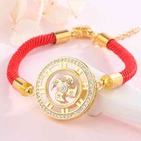 Wholesale Hot selling red rope bracelet Thailand Singapore rotary popular fortune Bracelet