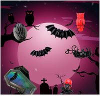 Wholesale Coffin Sile Resin Mold Halloween Decoration Casket Resin Casting Molds Box Molds Bat Owl Skull Hands Spider Shape jllMkR