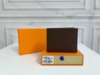 Wholesale High quality colors New High quality Men Classic Purses with box Short Leather Mens Wallets Women Purse Wallet card Holders