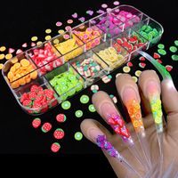 Wholesale Nail Art D Fruit DIY Design Tiny Slices Decoration Acrylic Beauty Polymer Clay Nail Sticker Accessory Women Nail Tips Manicure