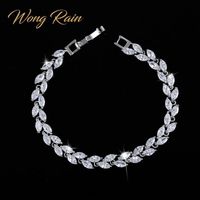 Wholesale Wong Rain Sterling Silver Created Moissanite Sapphire Ruby Amethyst Gemstone Bangle Charm Bracelets Fine Jewelry CX200612