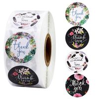 Wholesale Gift Wrap Different Patterns Garland Roll Package Thank You Sealing Sticker Envelope Decoration Label