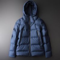 Wholesale Men s Down Parkas Blue Thick Jacket Men Winter Luxury Hooded Add Warm Jackets And Coats Plus Size xl Duck