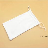 Wholesale Sublimation Glasses Cloth Bags Portable Drawstring Eyeglasses Pouch Soft Delicate Eyewear Accessories Custom Logo RRE12685